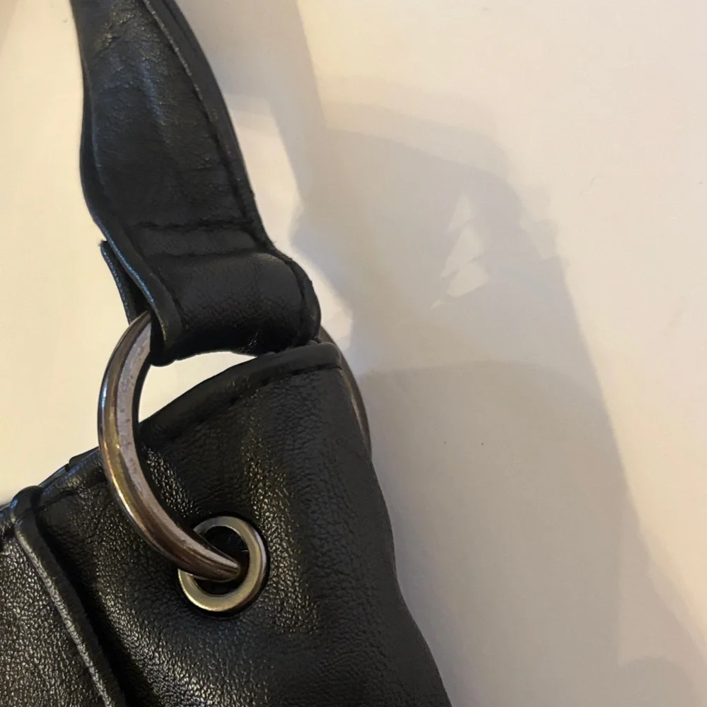 Jessica Simpson Black Leather Hobo Bag & NWT Matching Wallet SET